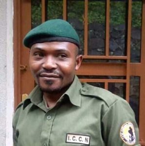 Virunga National Park ranger patrolling dense forest, ensuring the safety of endangered species