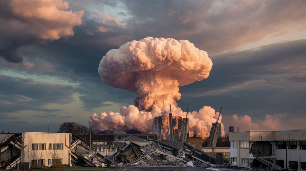 Nuclear attack survival tips save lives in fallout shelter prep scene.