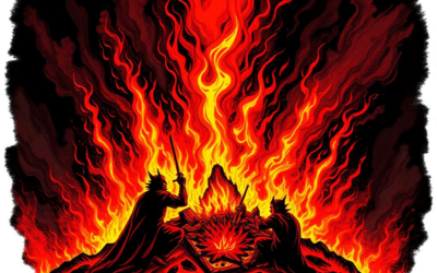 Hell in world religions: A vivid illustration of hellfire and suffering, symbolizing the concept of hell across world religions.