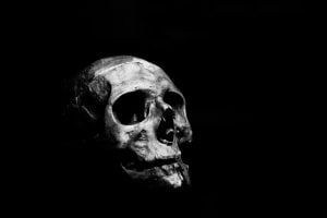 An image featuring a skull and symbolizing death