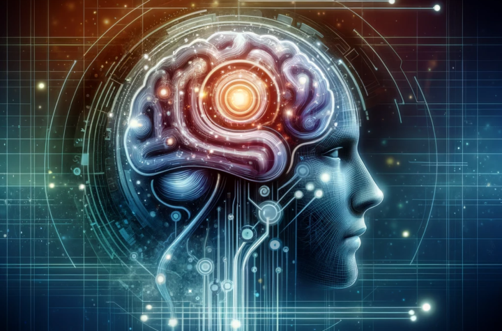 Artistic representation of a brain interconnected with advanced technology, symbolizing the concept of Neuralink's brain-computer interface.