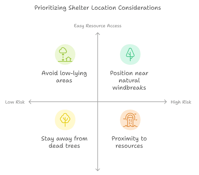 building a shelter  a for survival considerations
