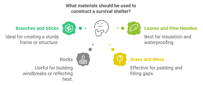 building a shelter for survival materials