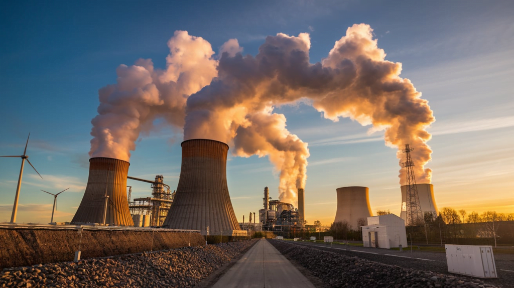 process of carbon capture and sequestration, with CO2 being captured and stored underground.