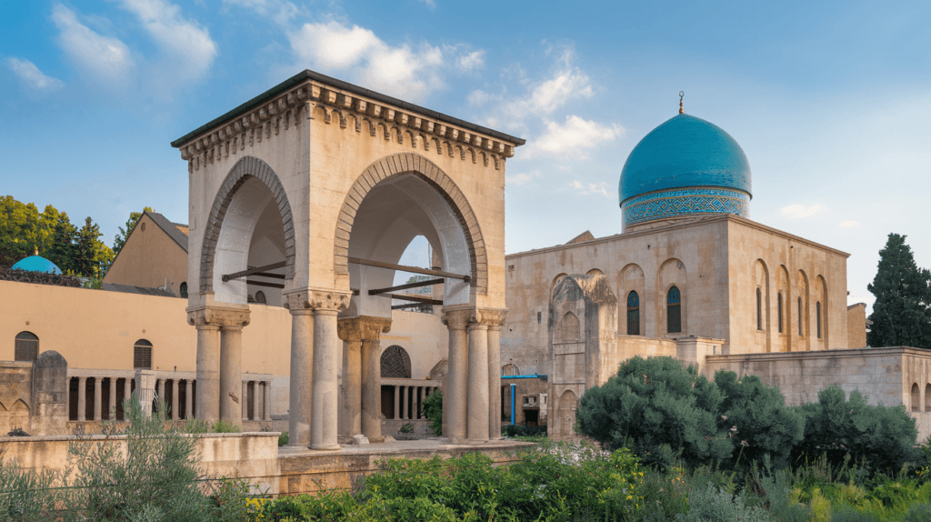 Ancient Sicilian architecture influenced by Islamic designs, symbolizing the impact of the Muslim conquest of Sicily.