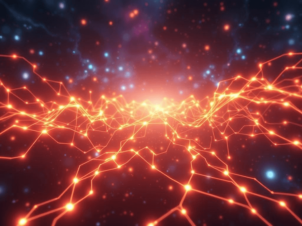 Artistic representation of quantum computing leveraging parallel universes, inspired by David Deutsch's multiverse theory.