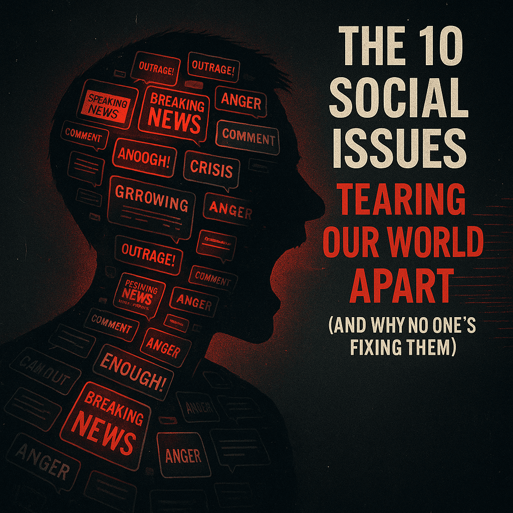 Digital noise and outrage—symbol of modern social issues.