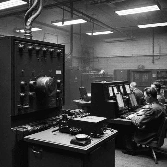 Bletchley Park codebreakers using the Bombe to unravel who invented the Enigma code’s secrets.