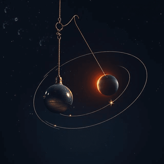 Double pendulum and planetary orbit linked by the principle of least action, a modern marvel of the physics unified rule.