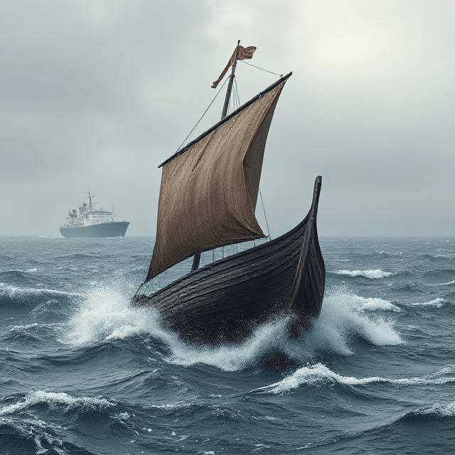 Bronze Age Collapse shipwreck contrasts with modern civilization decline vessel