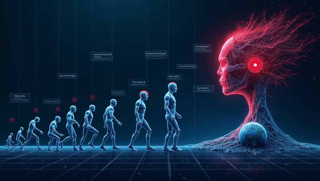 The future of AI extinction risk and artificial superintelligence looms over humanity.