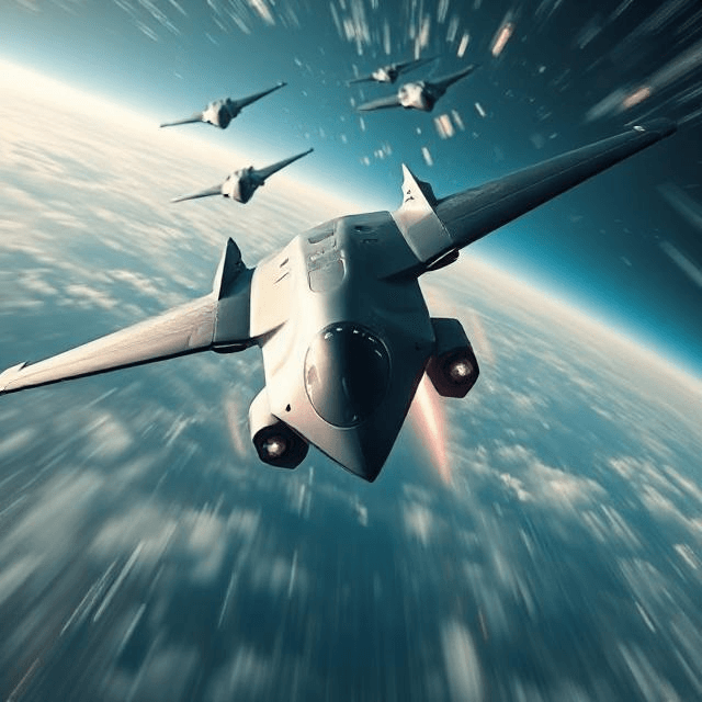 Hypersonic drone swarm moving at extreme speed, one of the fastest future weapons in development.
