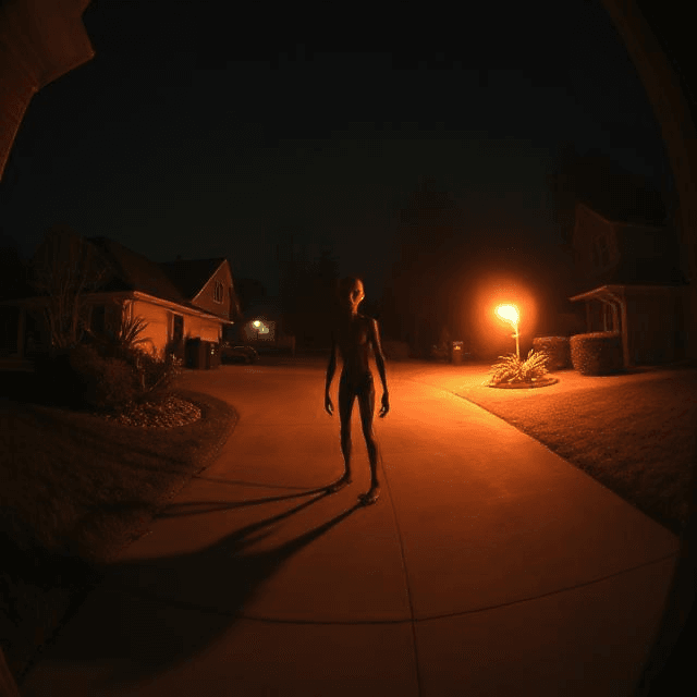 Ring doorbell alien video showing unexplained creature in Compton
