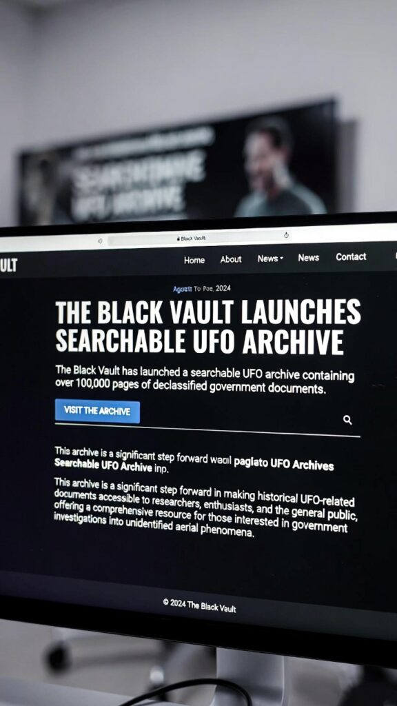 Black Vault Searchable UFO Archive Launch 2024: What It Means