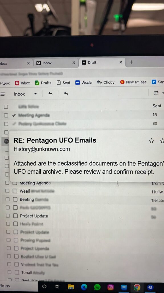 Pentagon UFO Emails: Christopher Sherwood Internal Docs FOIA